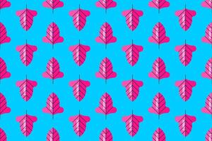Flat leaf seamless pattern background vector