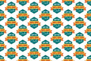 Discount banner seamless pattern background vector