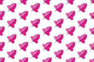 Flat leaf seamless pattern background vector