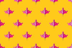 Flat leaf seamless pattern background vector