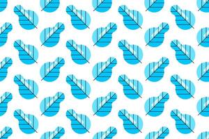 Flat leaf seamless pattern background vector