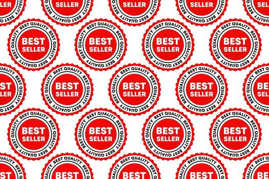 Best seller label seamless pattern background vector
