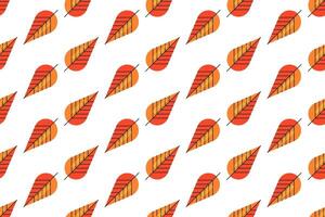 Flat leaf seamless pattern background vector