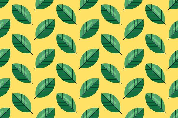 Flat leaf seamless pattern background