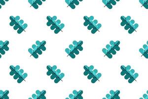 Flat leaf seamless pattern background vector