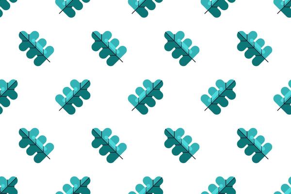 Flat leaf seamless pattern background