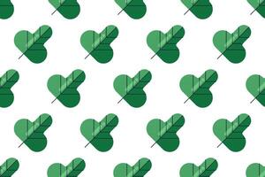 Flat leaf seamless pattern background vector