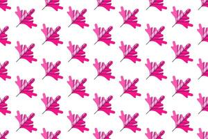Flat leaf seamless pattern background vector