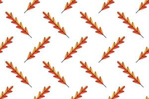 Flat leaf seamless pattern background vector