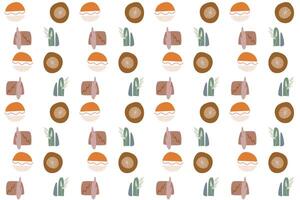 Abstract boho seamless pattern background illustration vector