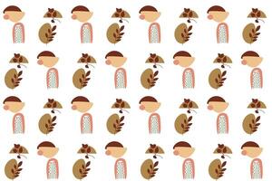 Abstract boho seamless pattern background illustration vector