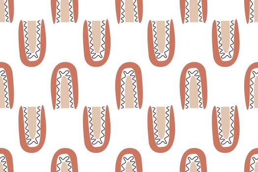 Abstract boho seamless pattern background illustration vector