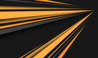 Abstract yellow grey metallic zoom speed direction geometric design modern futuristic background vector