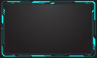 Hud frames blue grey user interface elements design modern technology futuristic control panel screen digital hologram window gaming menu touching cyber monitor set on black background vector