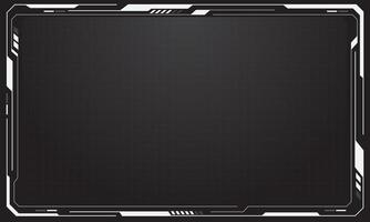 Hud frames white grey user interface elements design modern technology futuristic control panel screen digital hologram window gaming menu touching cyber monitor set on black background vector