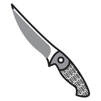 Simple Illustration of Trailing Point Dagger, Knife vector