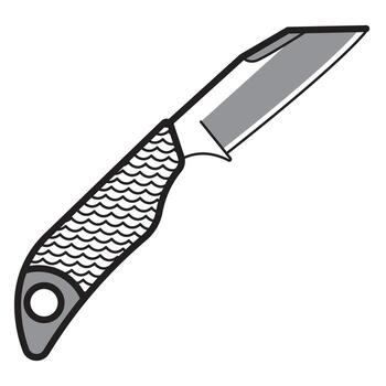 sencillo ilustración de wharncliffe daga, cuchillo vector