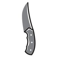 Simple Illustration of Trailing Point Knife, Dagger vector