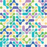 Seamless metaball pattern with colorful. Geometric pattern. Abstract minimalist blob dot background vector