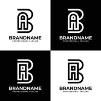 Letters BA Monogram Logo, suitable for any business with BA or AB initials vector