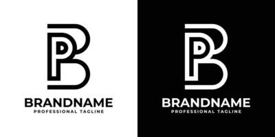 Letters BP Monogram Logo, suitable for any business with BP or PB initials vector