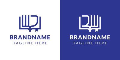 Letters WJ and JW Book Logo, suitable for business related to book with WJ or JW initials vector