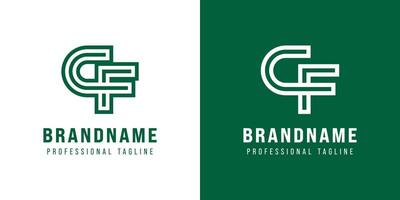 Letters CF Monogram Logo, suitable for any business with FC or CF initials vector