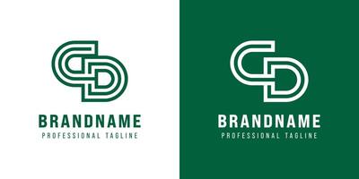 Letters CD Monogram Logo, suitable for any business with DC or CD initials vector