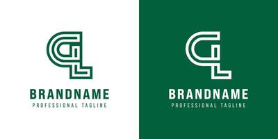 Letters CL Monogram Logo, suitable for any business with LC or CL initials vector