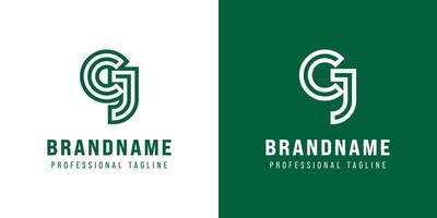 Letters CJ Monogram Logo, suitable for any business with JC or CJ initials vector