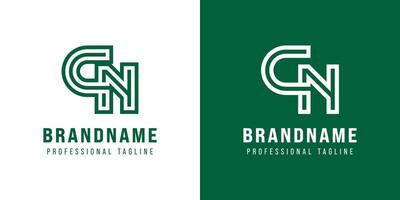 Letters CN Monogram Logo, suitable for any business with NC or CN initials vector