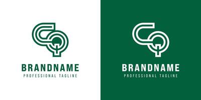 Letters CQ Monogram Logo, suitable for any business with QC or CQ initials vector