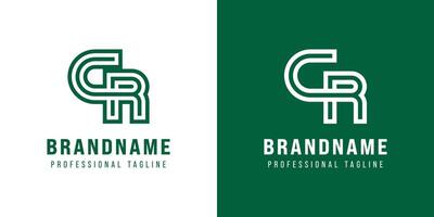 Letters CR Monogram Logo, suitable for any business with RC or CR initials vector