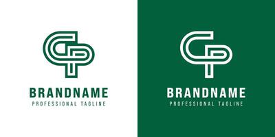 Letters CP Monogram Logo, suitable for any business with PC or CP initials vector