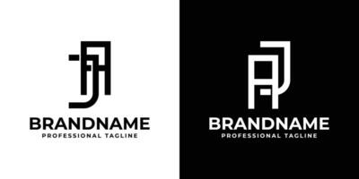 Letters JA and AJ Monogram Logo, suitable for any business with JA or AJ initials vector