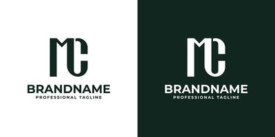 Letters MC Monogram Logo, suitable for any business with CM or MC initials vector