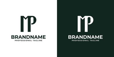 Letters MP Monogram Logo, suitable for any business with PM or MP initials vector