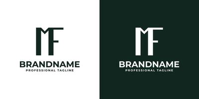Letters MF Monogram Logo, suitable for any business with FM or MF initials vector