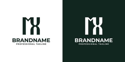 Letters MX Monogram Logo, suitable for any business with XM or MX initials vector