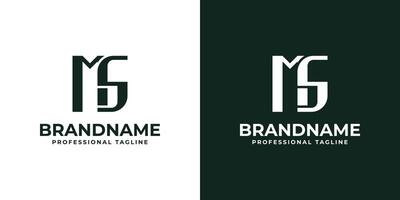Letters MS Monogram Logo, suitable for any business with SM or MS initials vector