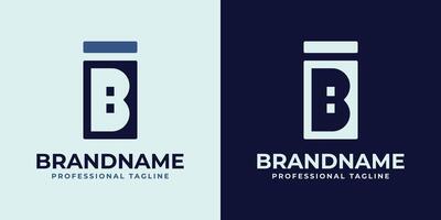 Letters IB Monogram Logo, suitable for any business with BI or IB initials vector