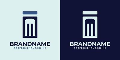 Letters IM Monogram Logo, suitable for any business with MI or IM initials vector