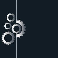 Abstract techno gear background with geometric colorful gear wheels. Space for gear text. gears modern mechanism industrial concept. Technology gears background. Gears illustration vector