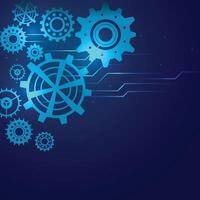 Abstract techno gear background with geometric colorful gear wheels. Space for gear text. gears modern mechanism industrial concept. Technology gears background. Gears illustration vector