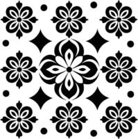 retro pattern illustration black and white vector