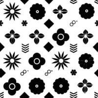 retro pattern illustration black and white vector