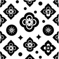 retro pattern illustration black and white vector