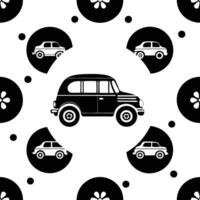 retro pattern illustration black and white vector