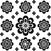 retro pattern illustration black and white vector