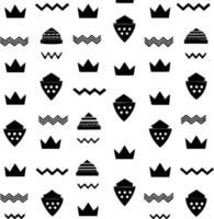 retro pattern illustration black and white vector